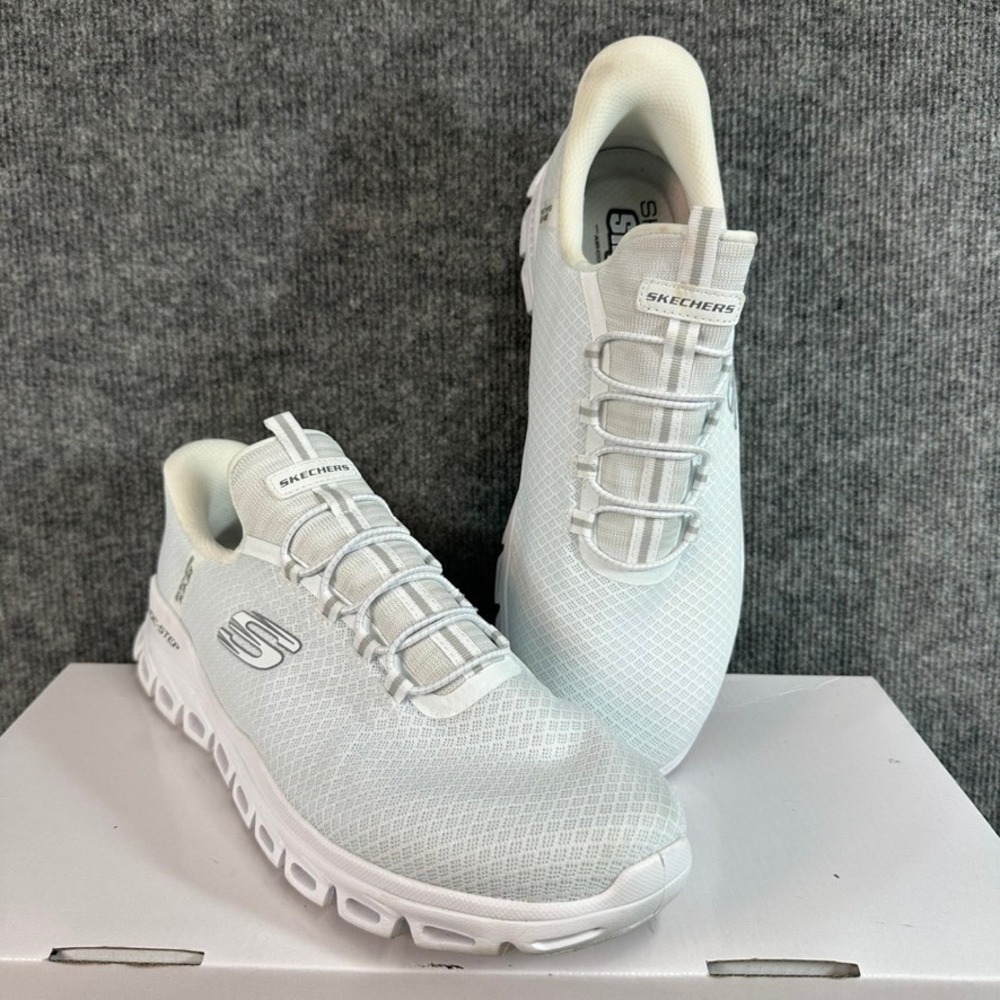 Skechers Hands Free Slip-ins Glide-Step Altus White Grey Sneakers Size 12 - Picture 3 of 14